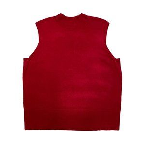 Worthington red knit sleeveless mock neck sweater vest size XXL
